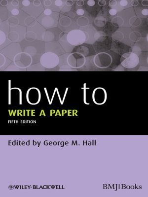 cover image of How to Write a Paper
